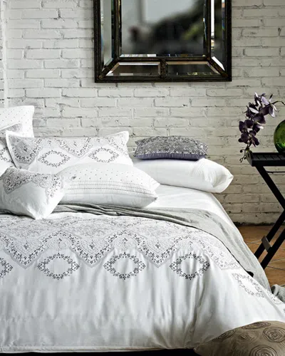 Melange Home Brocade Duvet Set In Silver