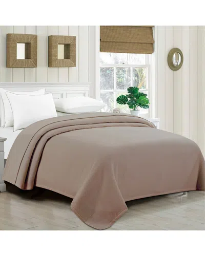 Melange Mélange Home Cashmere Lambswool Blanket In Brown
