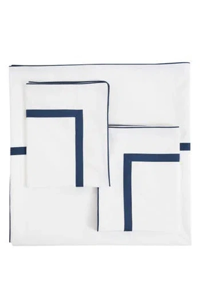 Melange Home Classic Border Embroidered Duvet & Sham Set In Blue