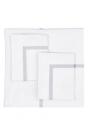 Melange Home Classic Border Embroidered Duvet & Sham Set In White