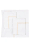 Melange Home Classic Border Embroidered Duvet & Sham Set In White