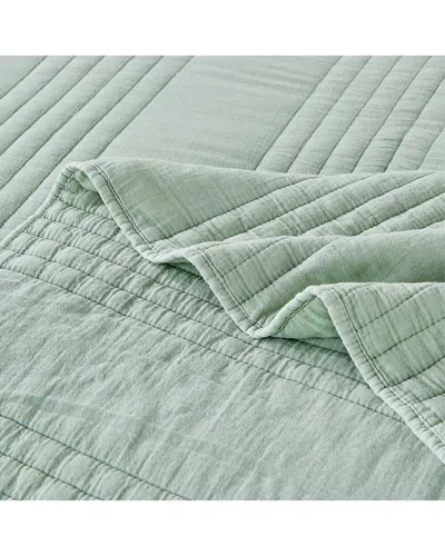 Melange Home Mélange Home Classic Vintage Stonewashed Quilt Set In Green