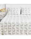 Melange Mélange Home Cotton Soft Flannel Horse Sheet Set In Multi