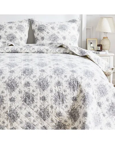 Melange Mélange Home Cotton Soft Flannel Vintage Floral Quilt Set