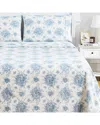 Melange Mélange Home Cotton Soft Flannel Vintage Floral Sheet Set In Multi