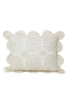 Melange Home Decorative Crochet Accent Pillow In Ivory