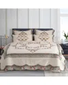 Melange Star Of Bethlehem Patchwork Quilt Set In Multicolor