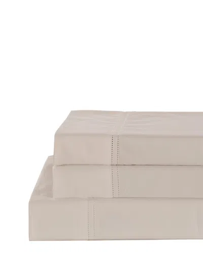 Melange Mélange Home Double Hemstitch Sheet Set In Brown