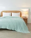 Melange Mélange Home Solid Diamond Egyptian Cotton Blanket In Green