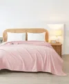 Melange Mélange Home Solid Diamond Egyptian Cotton Blanket In Tea Rose