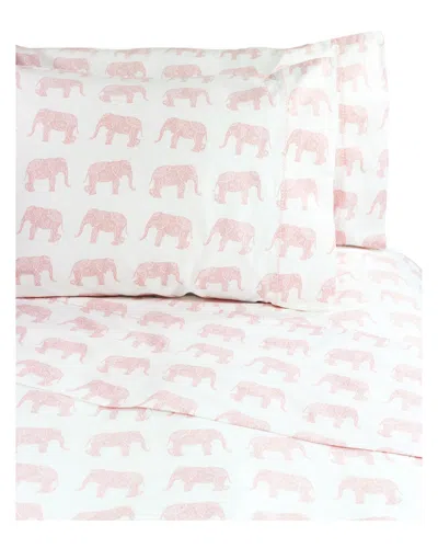 Melange Home Elephants 400 Thread Count Sheet Set In White