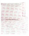 Melange Home Elephants 400 Thread Count Sheet Set In Pink