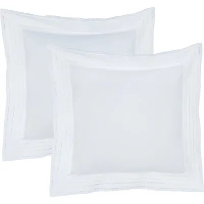 Melange Home Elizabeth Lace Euro Shams In White