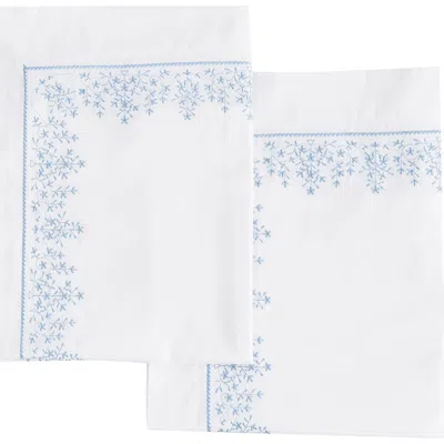 Melange Home Embroidered 2-pack Euro Shams In White