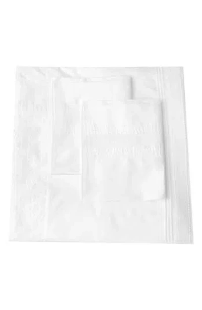 Melange Home Emma Embroidered Cotton Duvet Set In White