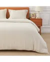 Melange Mélange Home European Linen Duvet Set In White