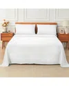 Melange Mélange Home European Linen Sheet Set In White