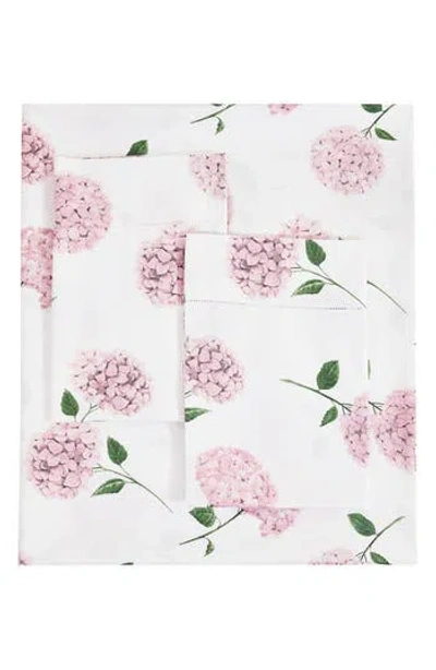 Melange Home Floral 400 Thread Count Cotton Sheet Set In Pink