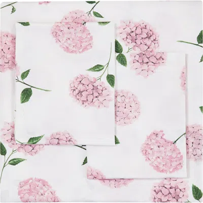 Melange Home Floral Cotton Duvet & Sham Set In Pink