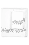 Melange Home Floral Vine 600 Thread Count Sheet Set In White