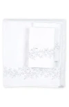 Melange Home Floral Vine 600 Thread Count Sheet Set In White