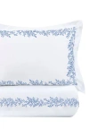 Melange Home Floral Vine 600 Thread Count Twin Duvet Set In Blue