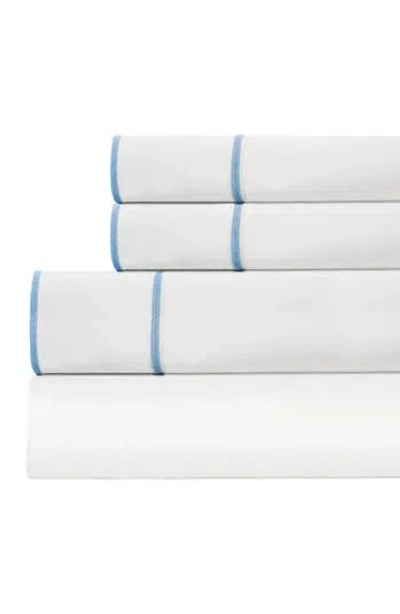 Melange Home Framed 600 Thread Count Sateen Sheet Set In White