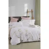 Melange Home Golden Hydrangea Embroidered Duvet Set In Yellow/white