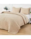 Melange Mélange Home Hand -stitched Halo Quilt Set In Neutral