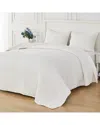 Melange Mélange Home Hand -stitched Halo Quilt Set In White