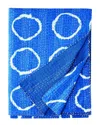 Melange Hand Stitched Floral Paisley Kantha Throw - Indigo