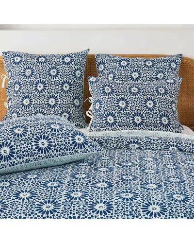 Melange Mélange Home Hand-stitched Flower Burst Kantha Sham Set