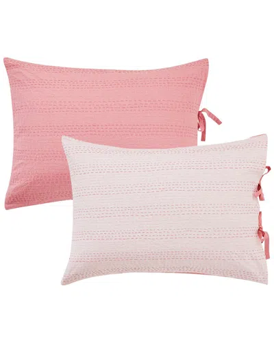 Melange Mélange Home Hand-stitched Reversible Kantha Sham Set In Multi