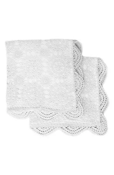 Melange Home Handstitched 2-pack Crochet Shams In White