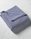 Melange Herringbone Blanket Navy In Blue