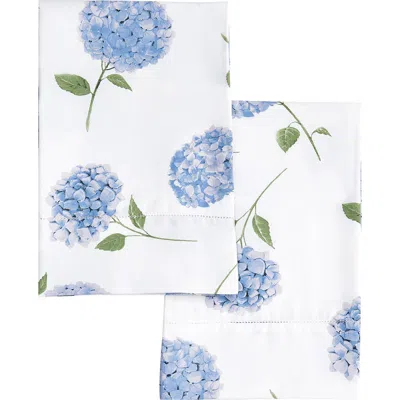 Melange Home Hydrangea 400 Thread Count Cotton Sheet Set In Blue