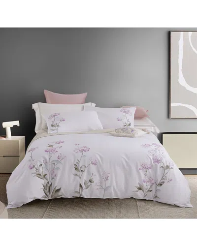 Melange Home Hydrangea Embroidery 3pc Duvet Set In Multi
