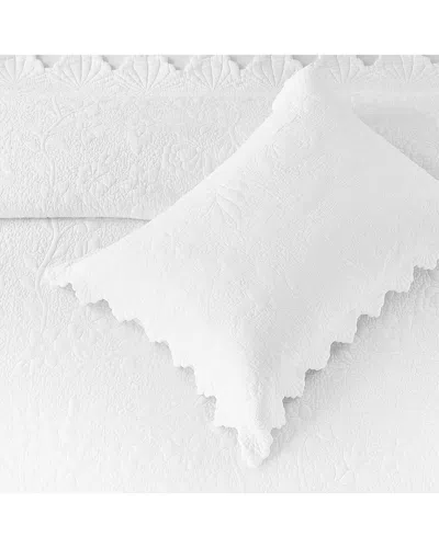 MELANGE MÉLANGE HOME JOSEPHINE COTTON EMBROIDERY QUILT SET