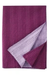 Melange Home Kantha Reversible Cotton Coverlet In Fig And Violet