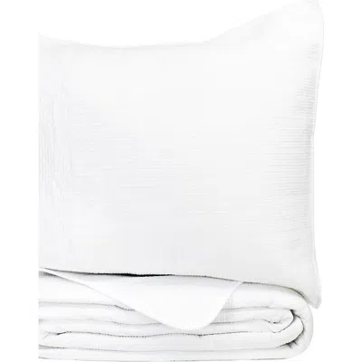 Melange Home Knob Hill 2-piece Quilt Set In White/white