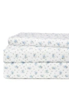 Melange Home La Fleur 200 Thread Count Cotton Sheet Set In Blue