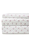 Melange Home La Fleur 200 Thread Count Cotton Sheet Set In Pink