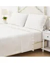 Melange Mélange Home Layered Ruffle Sheet Set In White