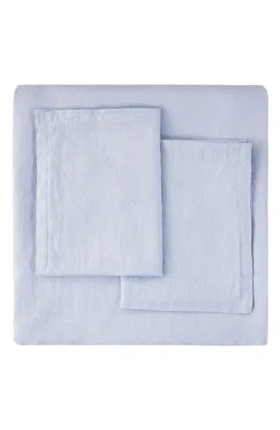 Melange Home Linen Duvet Set In Blue