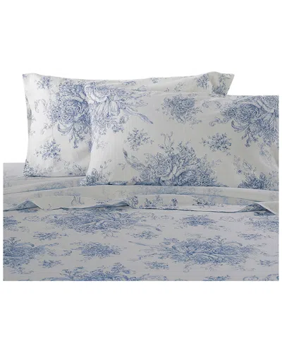 Melange Mélange Home Linen/toile Sheet Set In Blue