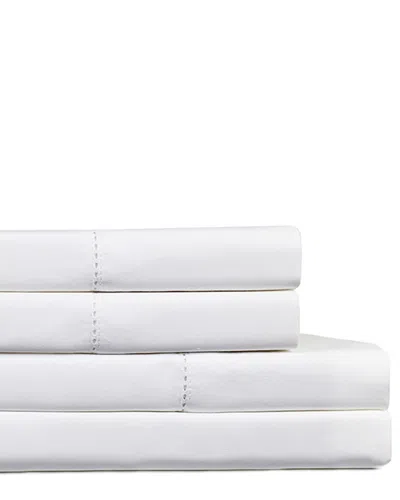 Melange Mélange Home Mélange Hemstitch Cotton Sheet In White