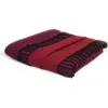 Melange Home Merino Wool Reversible Throw Blanket In Burgundy And Plum