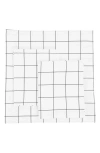 Melange Home Percale Cotton Grid Duvet Set