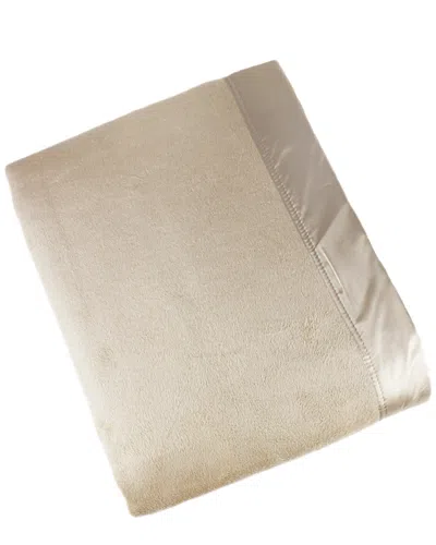 Melange Home Plaza Silk Blanket In Brown