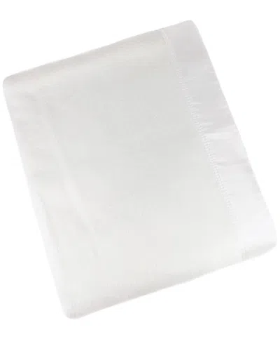 Melange Home Plaza Silk Blanket In White